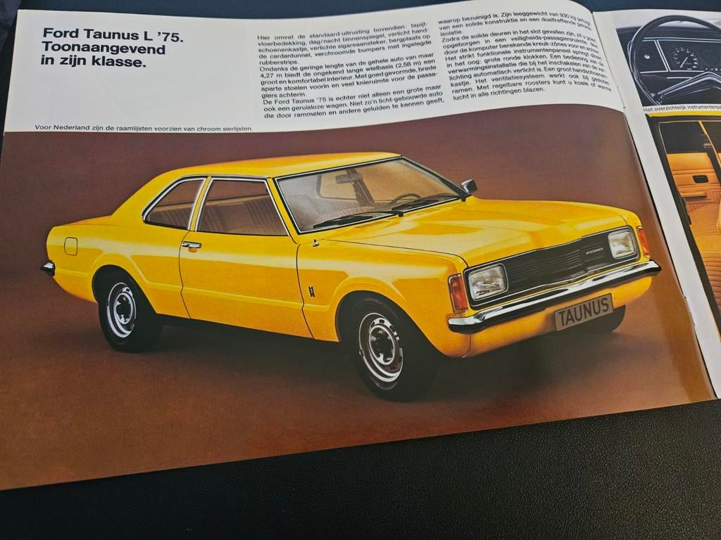 Brochure Ford Taunus 1975, Ophalen of Verzenden, Zo goed als nieuw, Ford