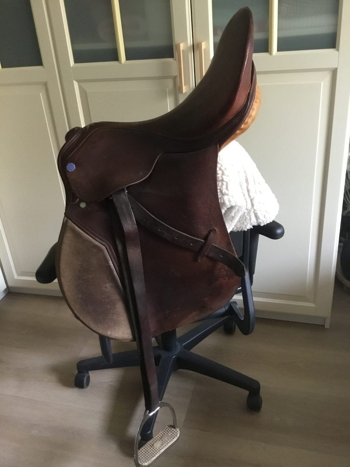 rijpaardzadel merk Eldonian Wembley All Purpose  maat 17,5", Ophalen