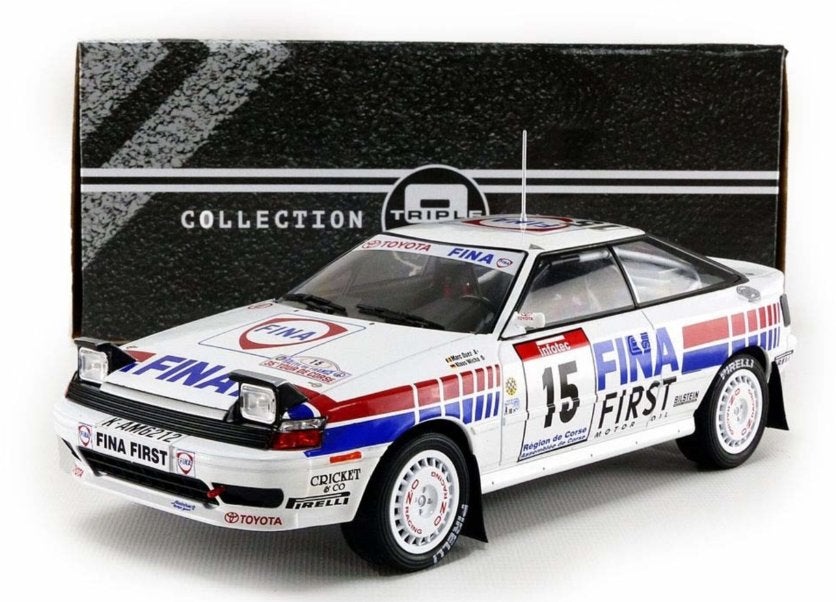 Toyota Celica GT4 m Duez Tour de Corse 1991 - modelauto 1:18, Overige merken, Auto, Verzenden, Triple 9