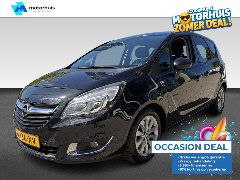 Opel Meriva 1.4 Turbo Blitz Automaat, Auto's, Opel, Gebruikt, Euro 6, Zwart, 14 km/l