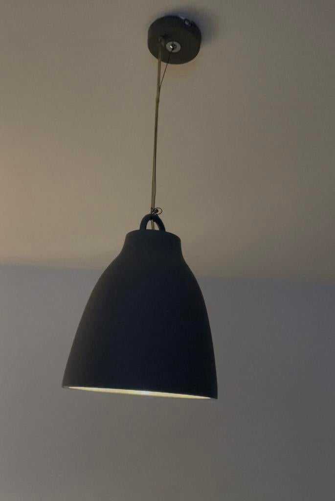 Hanglanp donker grijs 3 stuks, Ophalen, Zo goed als nieuw, Metaal, Modern