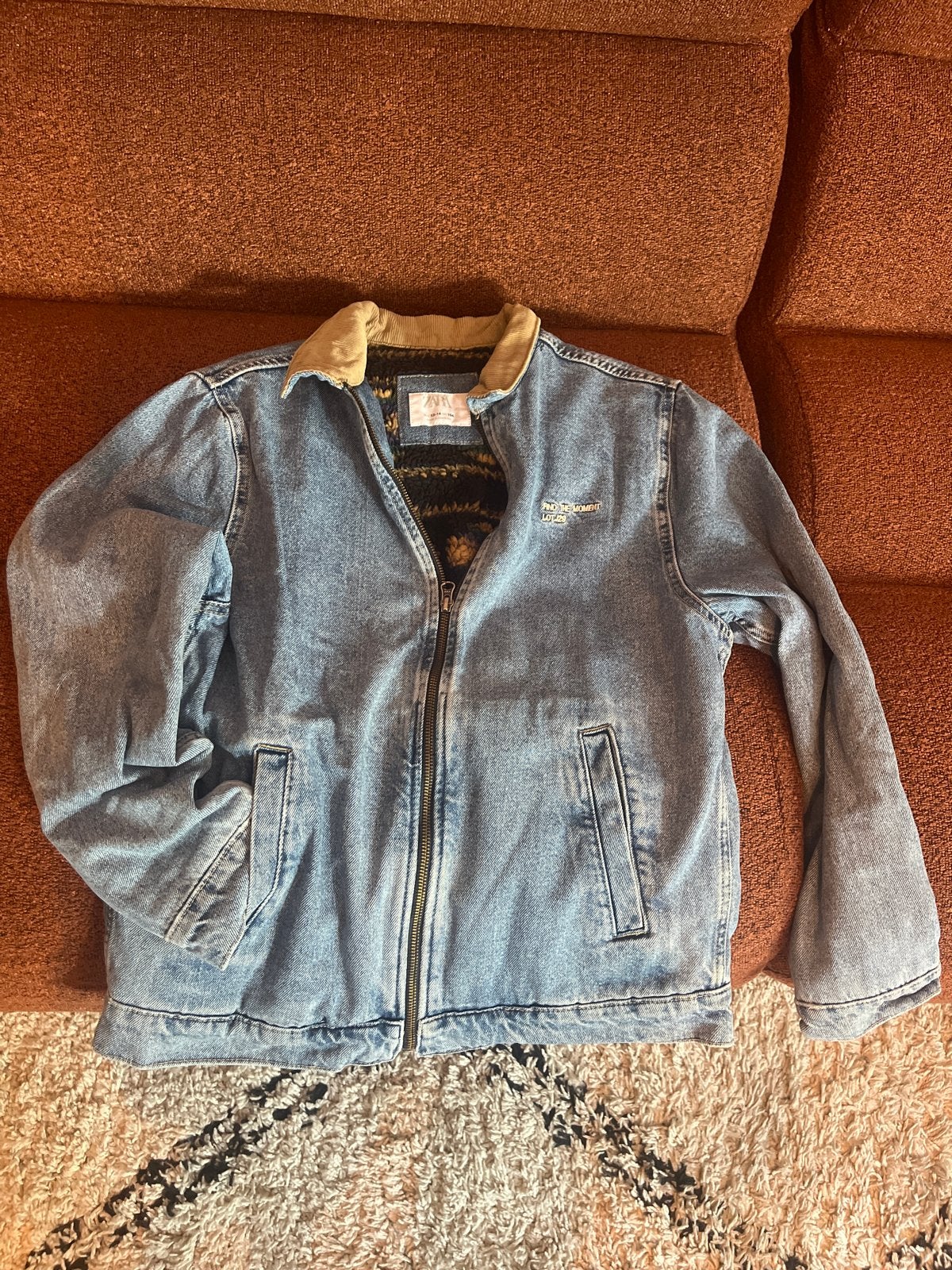 Gevoerde denim jacket Zara, maat 164, Ophalen of Verzenden, Gebruikt, Jongen of Meisje, Jas