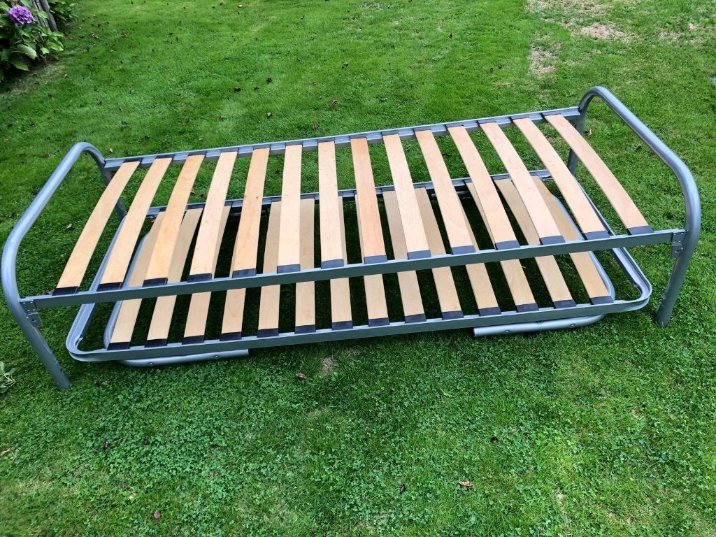 Éénpersoons bed inclusief onderschuifbed, Ophalen, Gebruikt, 90 cm, Eenpersoons