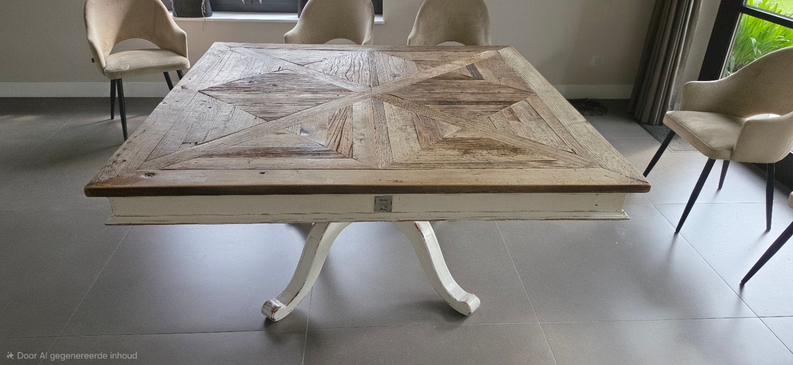 Eettafel Riviera Maison, Huis en Inrichting, Tafels | Eettafels, Ophalen, Gebruikt, Vierkant, Vijf personen of meer