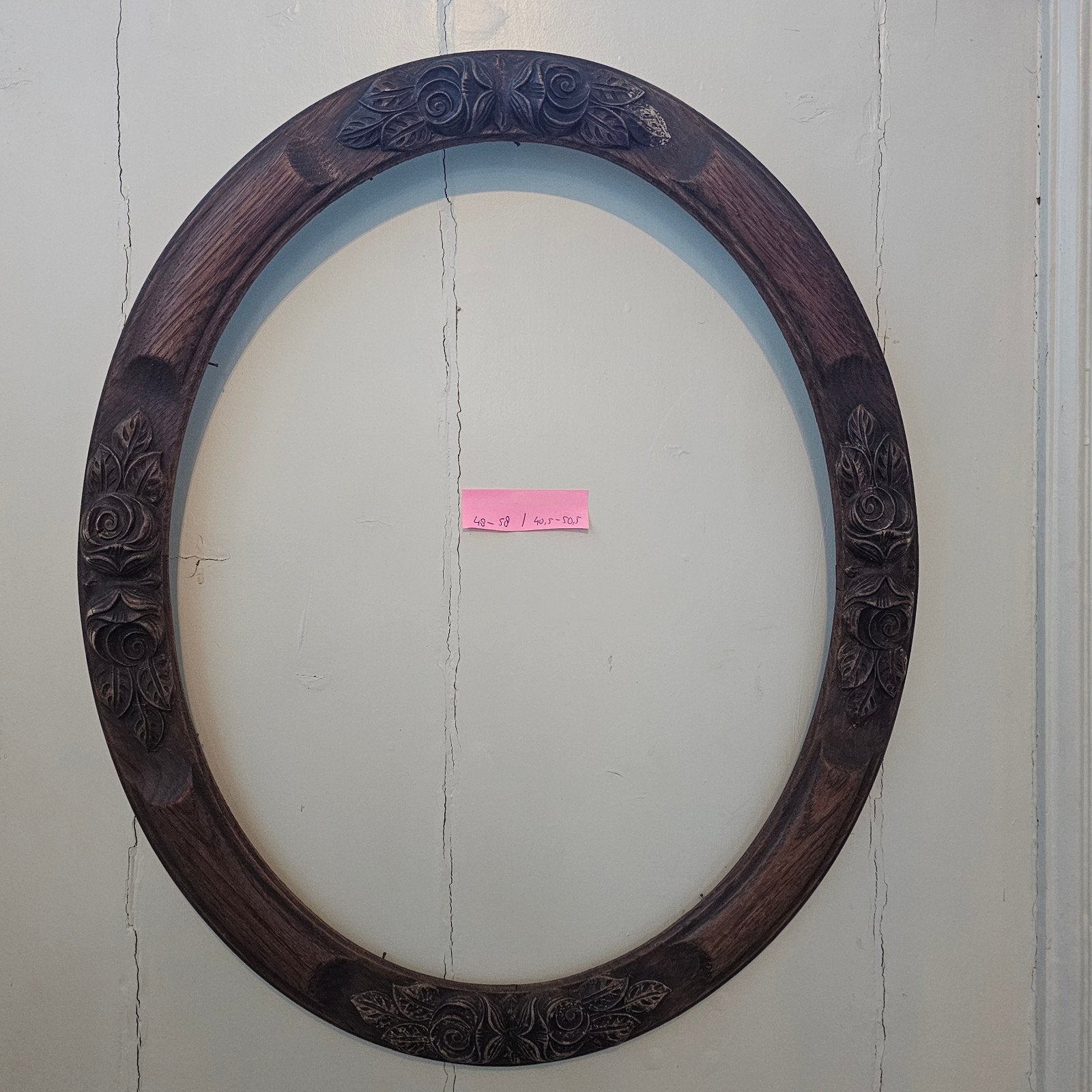 Antieke Ovale Houten Lijst - Vintage Decoratie, Bruin, Gebruikt, Schilderijlijst, Hangend