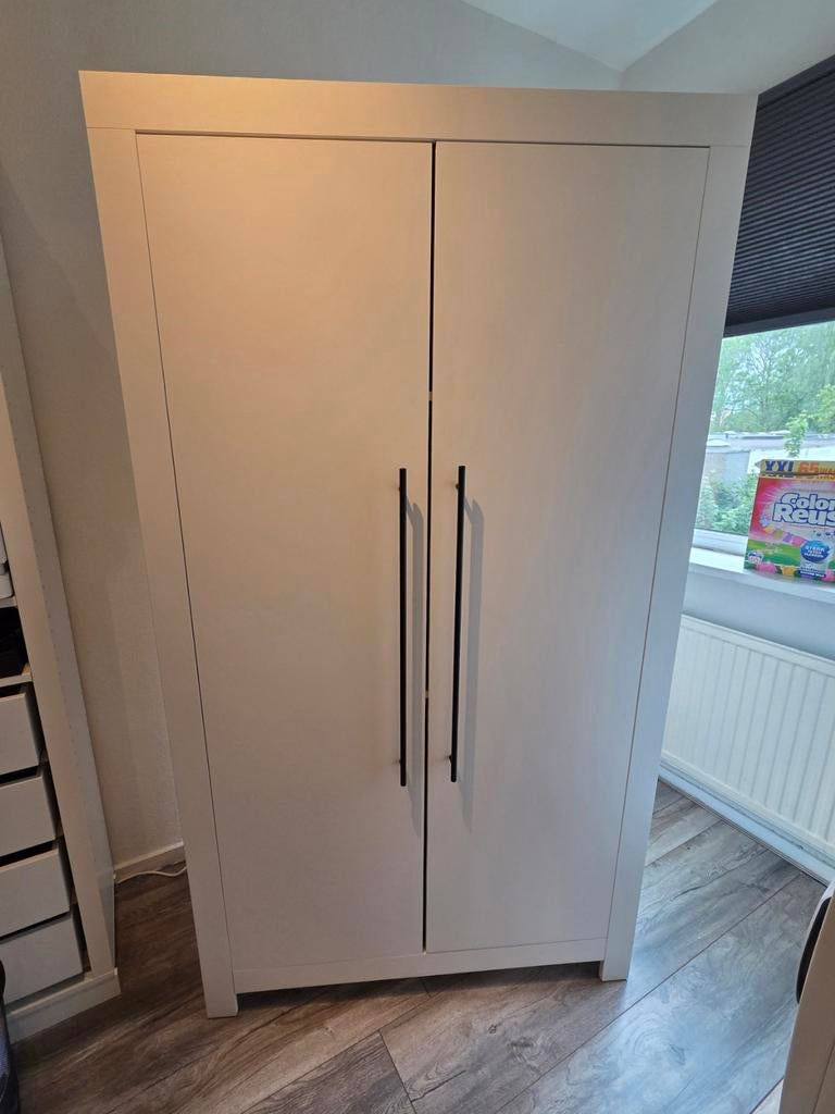 Europe Baby Vittoria III Kledingkast 2-Deurs Wit, Ophalen, Kast, 50 tot 70 cm, 105 cm of meer