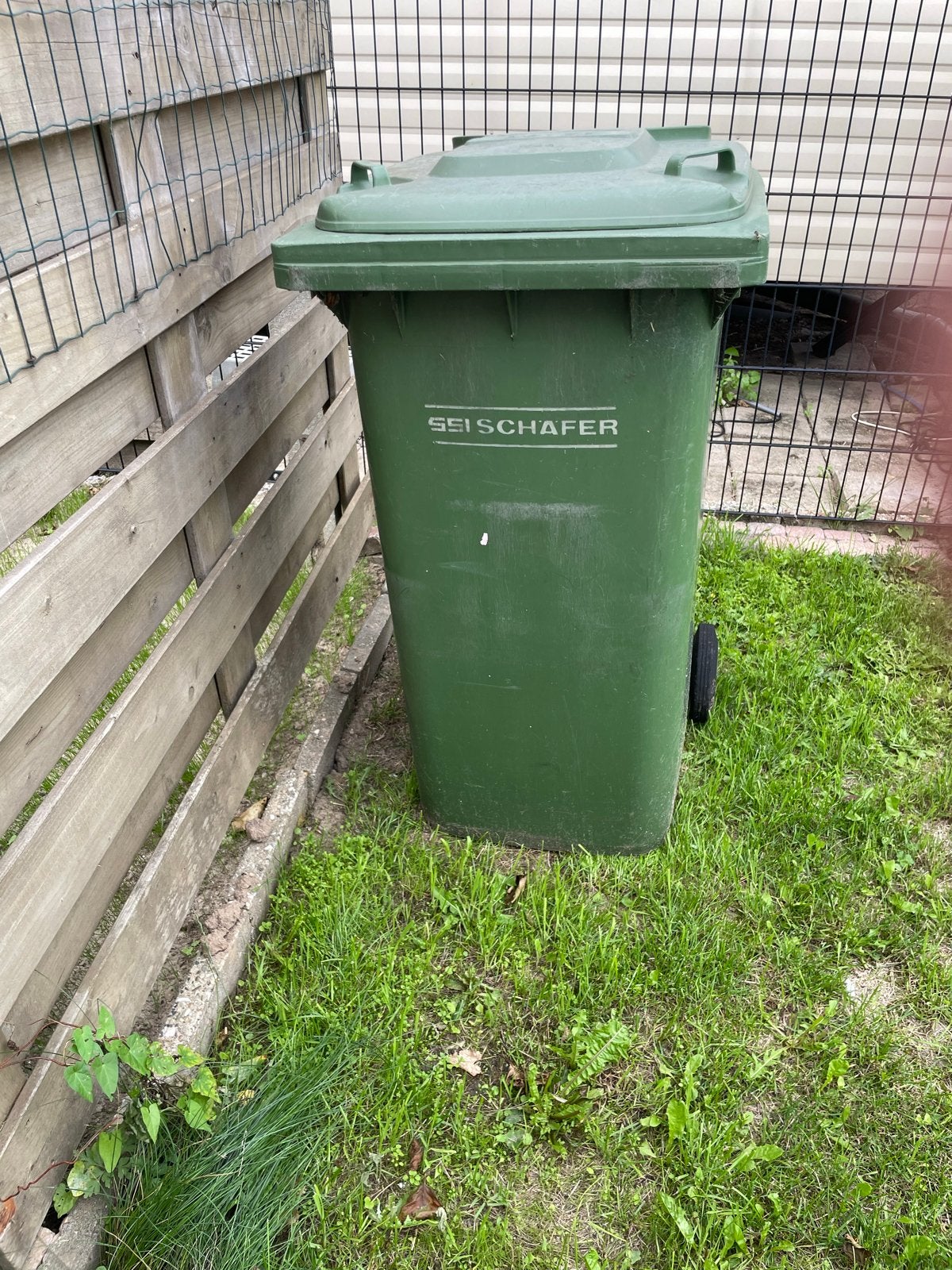 Groene afvalcontainer - SSI Schäfer GULO 1993, Kunststof, Gebruikt, Met deksel, Overige typen