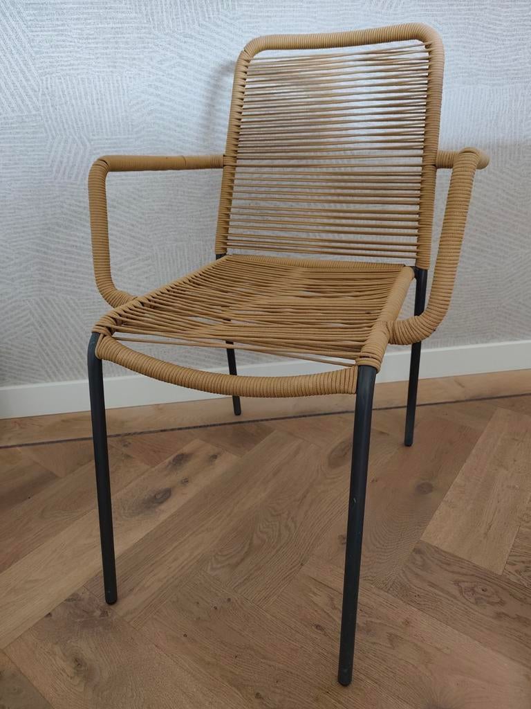 1 of 2x Le Sud Lunas stapelstoelen - oker, Ophalen, Metaal, Stapelbaar