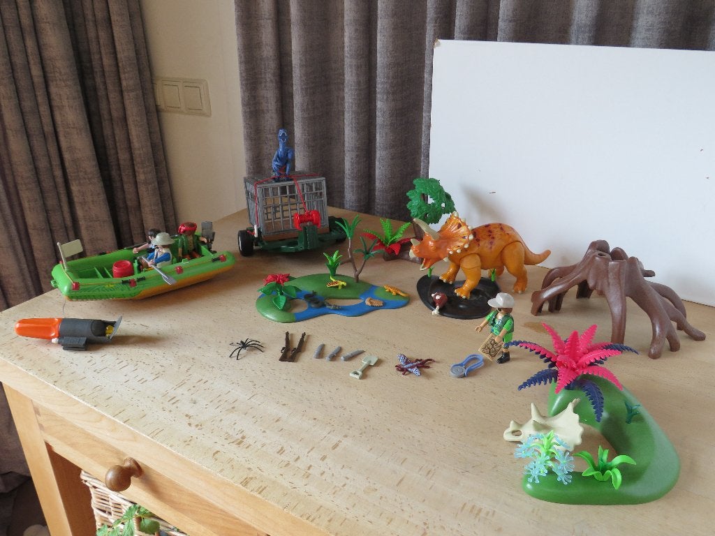 Playmobil Dinosaurus set met onderzoeker en boot, Wild life, Complete set, Overige typen, Ophalen of Verzenden