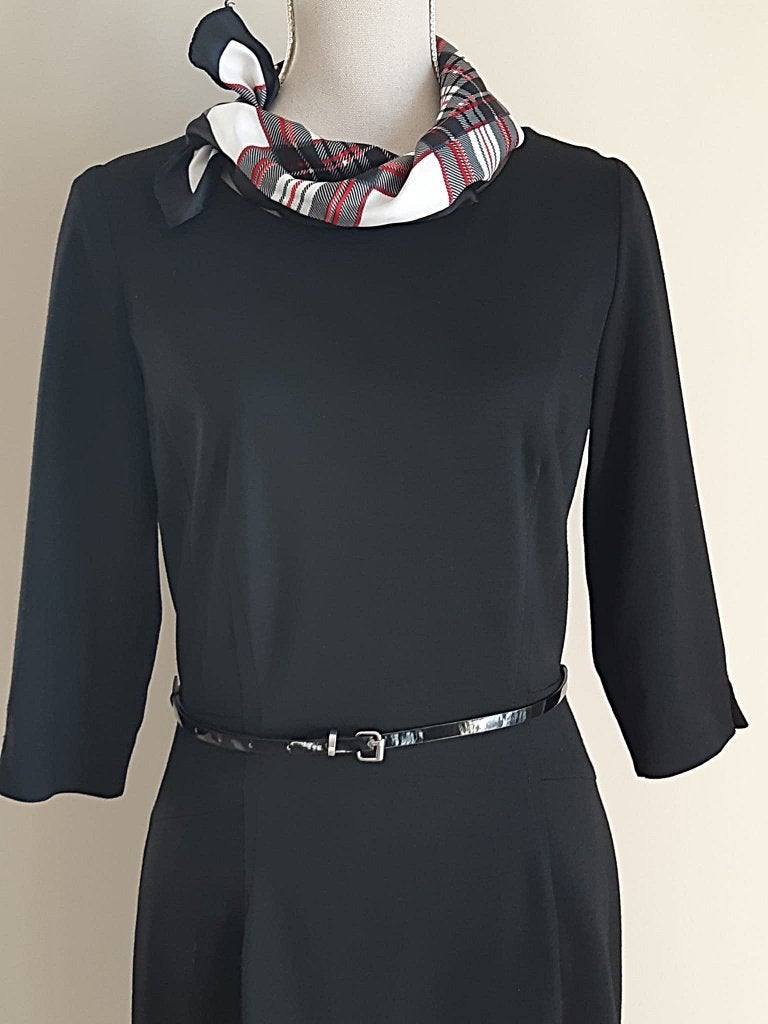 Elegante luxe zwarte jurk voor business of uitgaan, Verzenden, Zwart, Nieuw, Maat 36 (S)