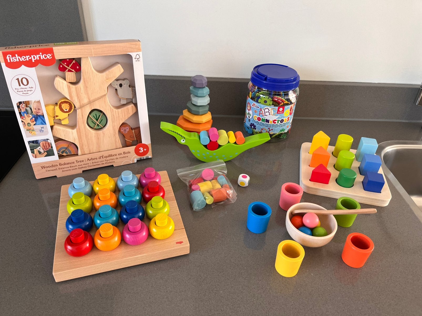 Montessori spelletjes - leuke peuter/kleuter spelletjes, Ophalen of Verzenden, Zo goed als nieuw