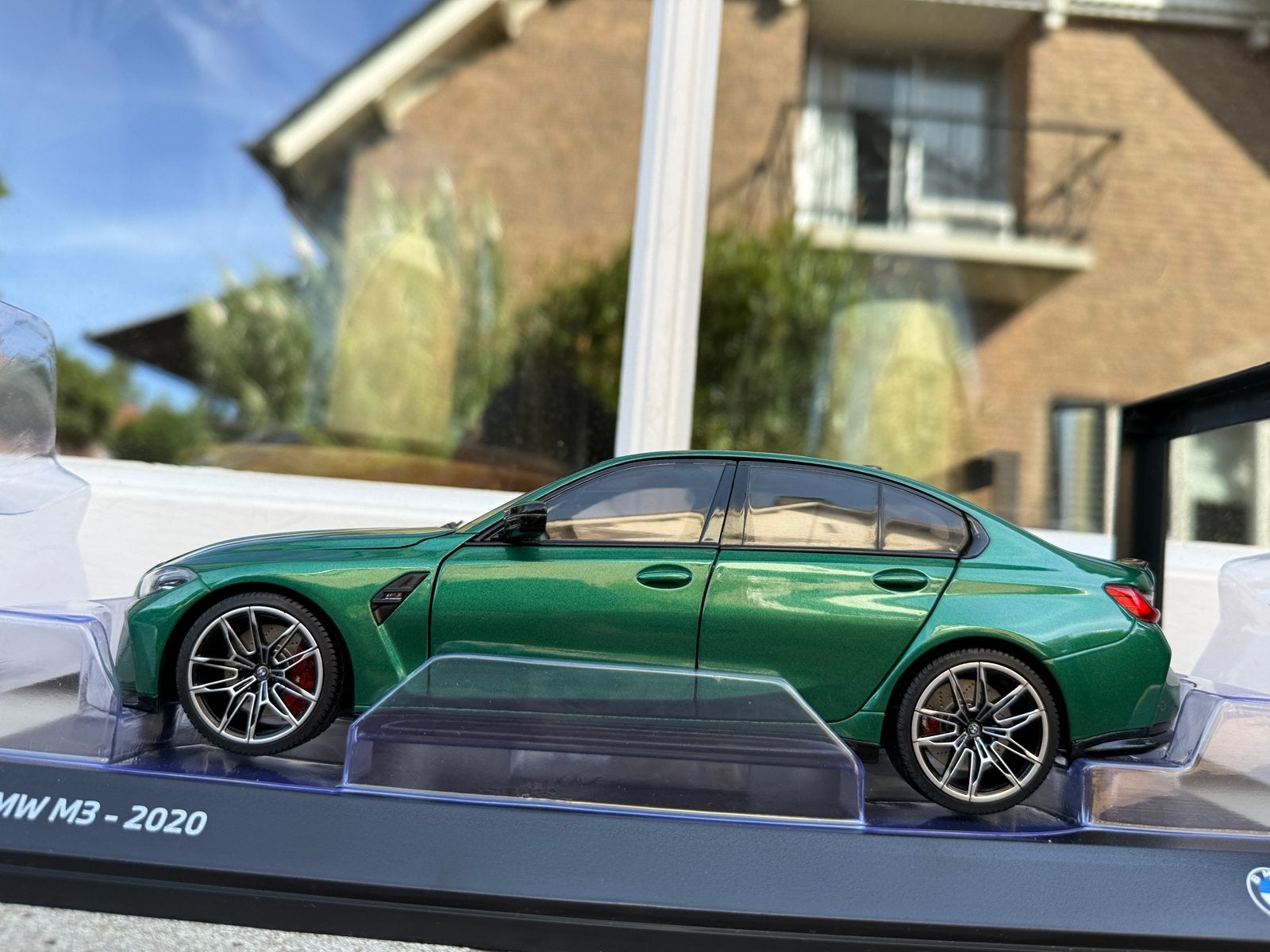 1:18 BMW M3 Sedan G80 groen 2020 Minichamps Dealerversie, Hobby en Vrije tijd, Modelauto's | 1:18, Minichamps, Auto, Ophalen of Verzenden