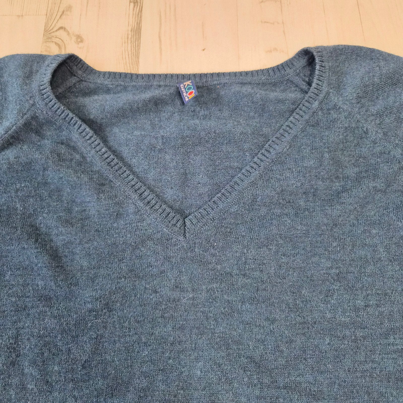 KOOI knitwear trui 38 M 100% merino wol turkoois blauw, Maat 38/40 (M), Blauw, Kooi Knitwear, Ophalen of Verzenden