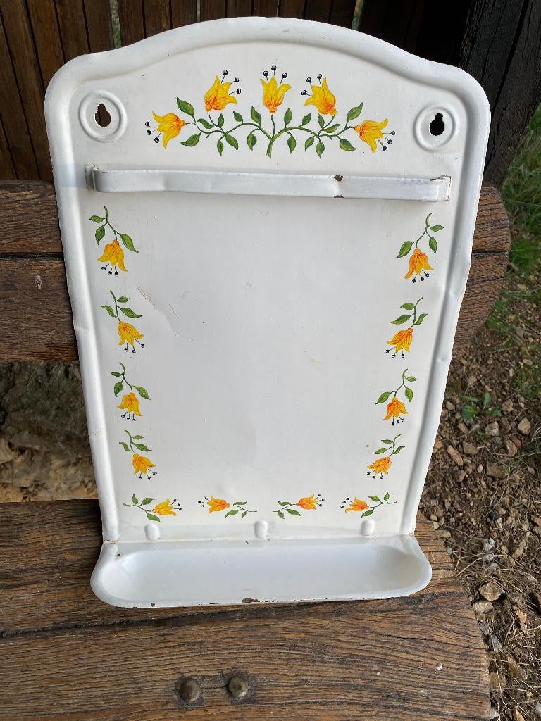 Brocante, Frans lepelrek "cuisiniere" gebloemd, Ophalen of Verzenden