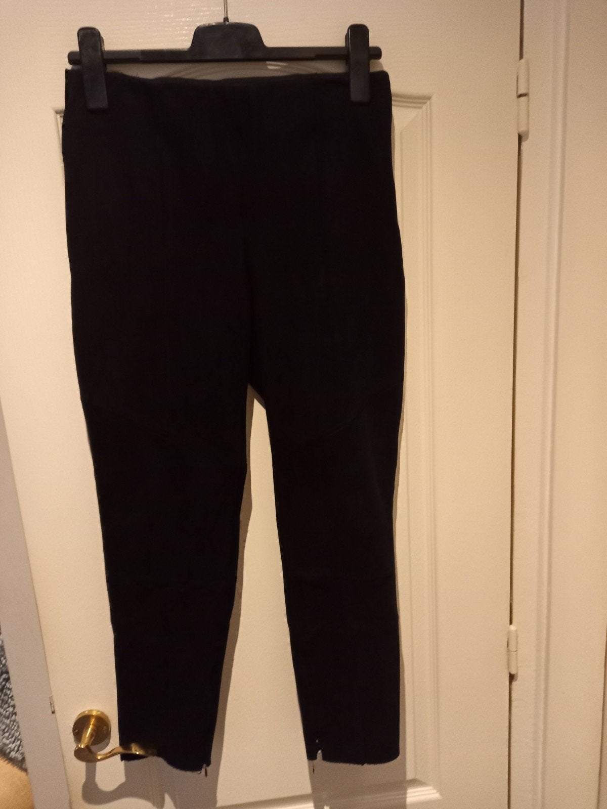 Zara Basic Collection Suedine Broek Maat L, Zwart, Maat 42/44 (L), Gedragen, Zara Basic Collection
