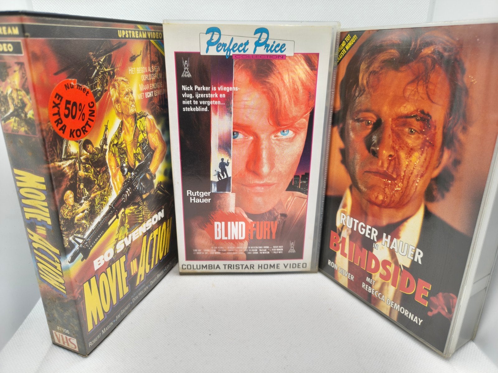 Bo Svenson, blind Fury en blindside VHS lot, Ophalen of Verzenden
