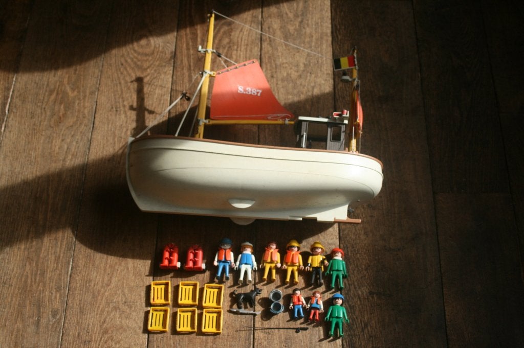 Playmobil Clicky 3551 vissersboot suzanne (1978), Kinderen en Baby's, Pirates, Gebruikt, Complete set, Ophalen of Verzenden