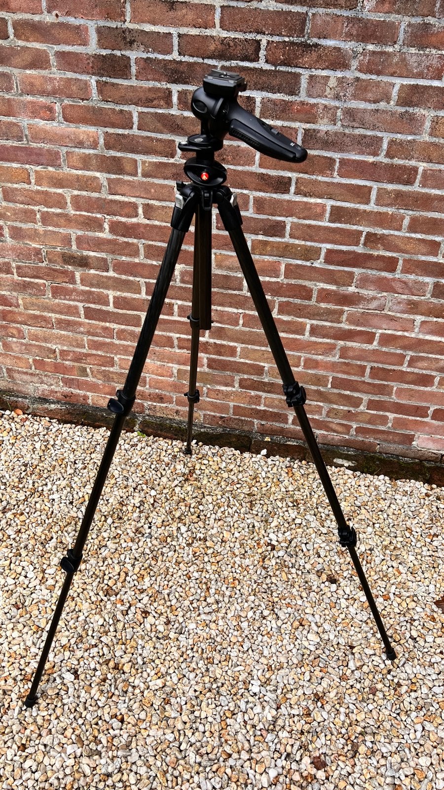 Manfrotto 190CXPRO3 Carbon Statief met 327RC2 Balhoofd, Zo goed als nieuw, 150 tot 175 cm, Manfrotto, Met balhoofd