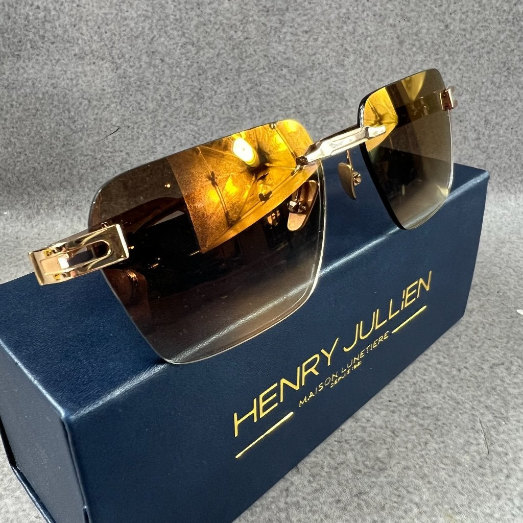Zonnebril Henry Jullien | 808 XGT05 | in hoes | 402925, Overige merken, Gebruikt, Zonnebril, Bruin
