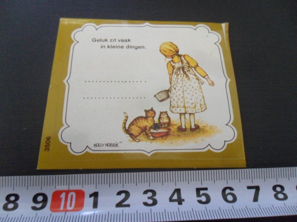 sticker Holly Hobbie  Geluk zit vaak in kleine dingen, Ophalen, Zo goed als nieuw