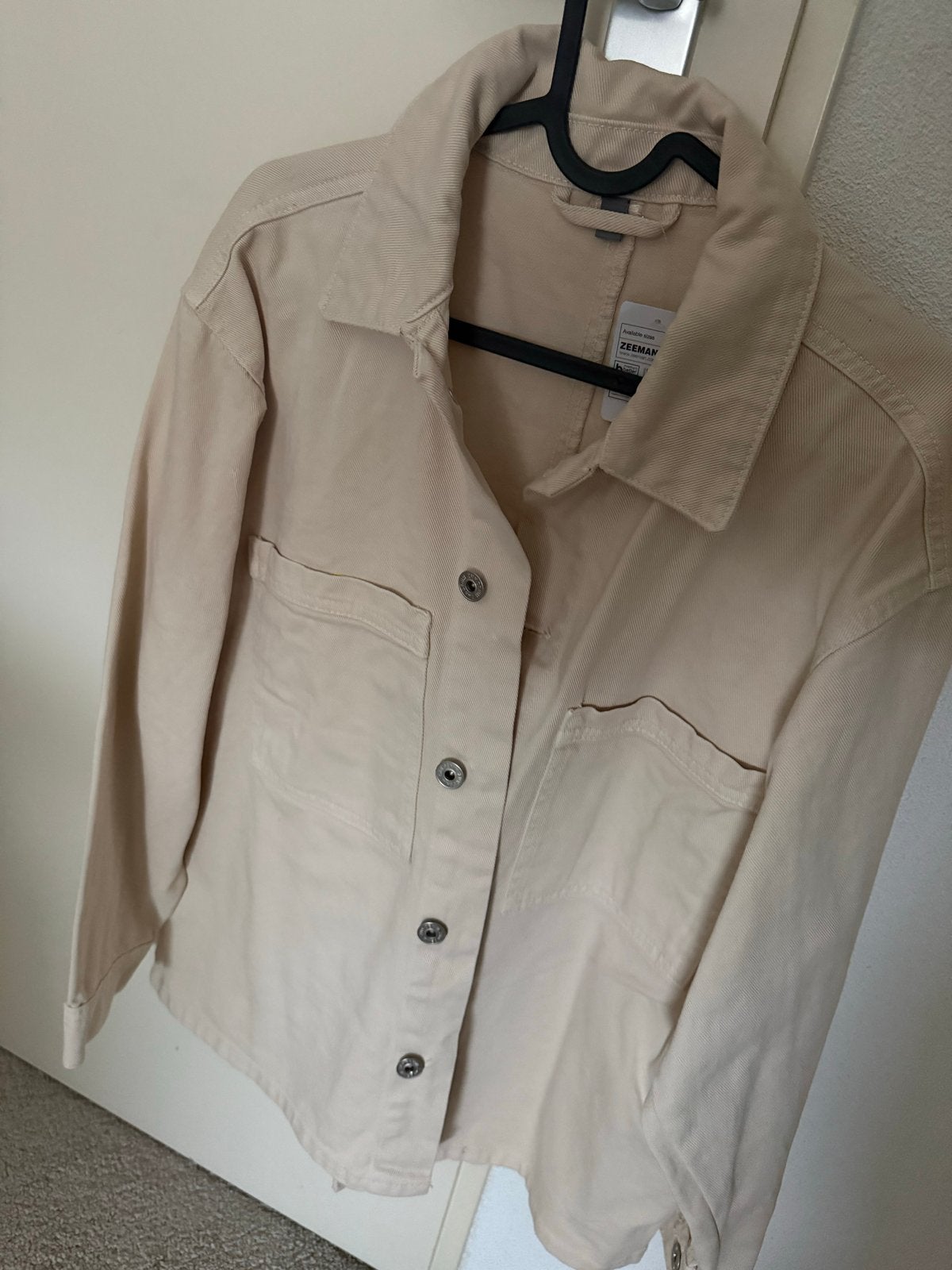 Beige spijkerrok en jasje set, Maat 38/40 (M), Beige, Nieuw, Ophalen of Verzenden