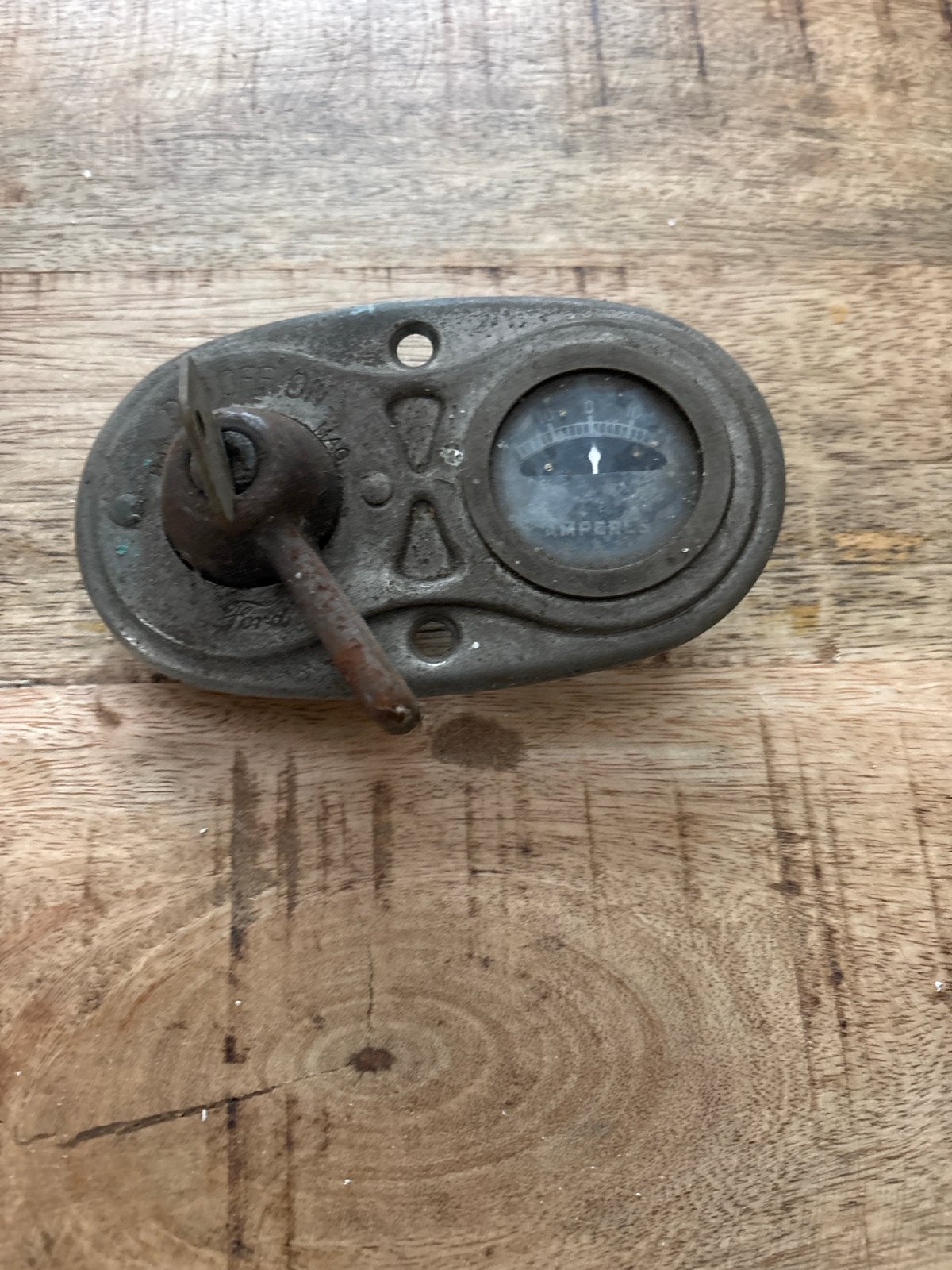 Oude Ford Amperemeter met Contactslot - Werking Onbekend, Ophalen, Gebruikt, Ford