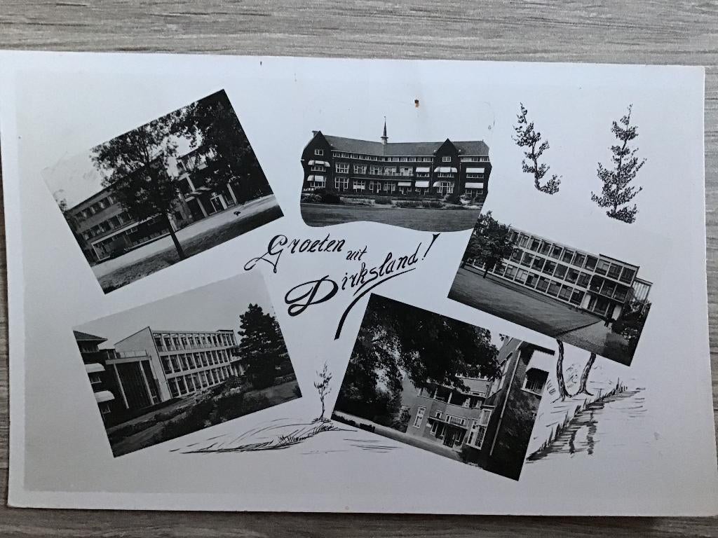 Dirksland Groeten uit 1958, Verzenden, 1940 tot 1960, Gelopen, Zuid-Holland