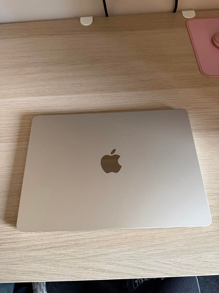 MacBook Air M2 (2022) 13.6 inch Sterrenlicht, Computers en Software, Apple Macbooks, Ophalen, 256 GB, Qwerty, 8 GB