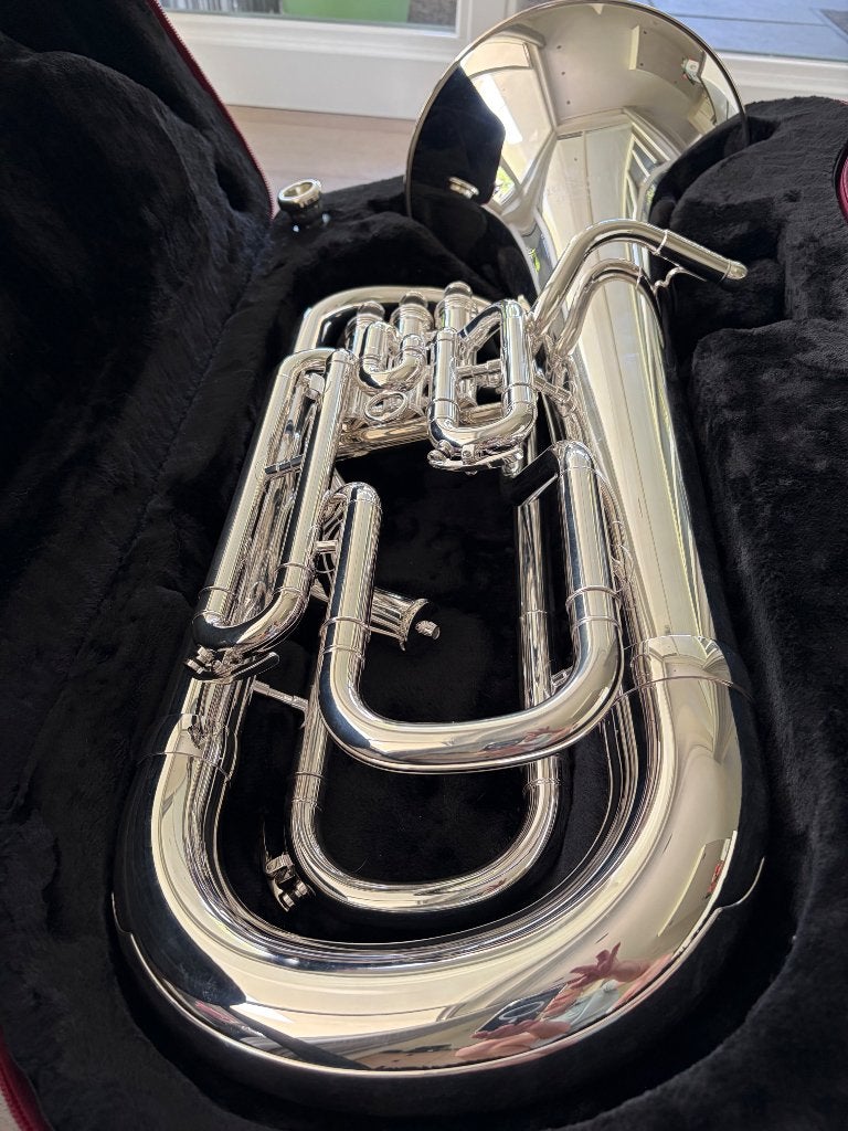 Bijna nieuwe Besson BE165 Prodige 4-Valve Euphonium + koffer, Ophalen, Gebruikt, Euphonium of Tenortuba, Met koffer of draagtas