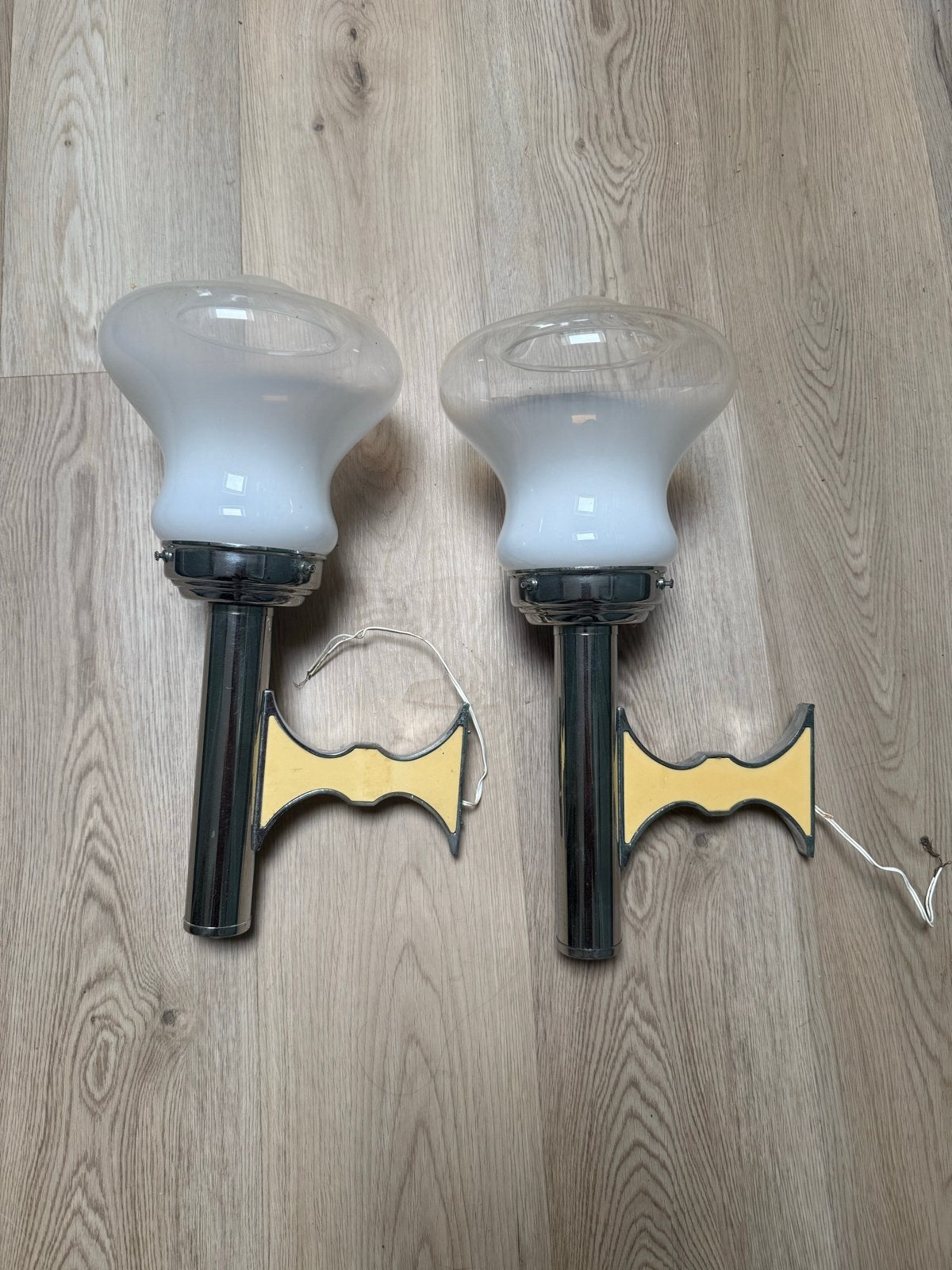 Set vintage wandlampen Gaetano Sciolari 1970 40cm, Antiek en Kunst, Ophalen