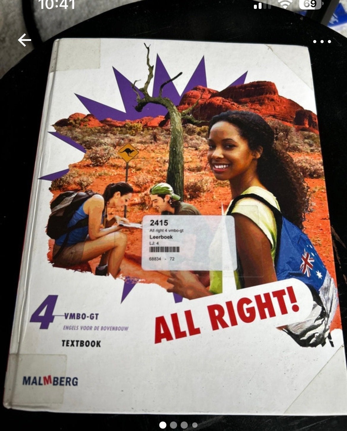 All Right 4 vmbo-gt Engels Textbook - Malmberg, Ophalen of Verzenden, Gelezen, VMBO, Engels