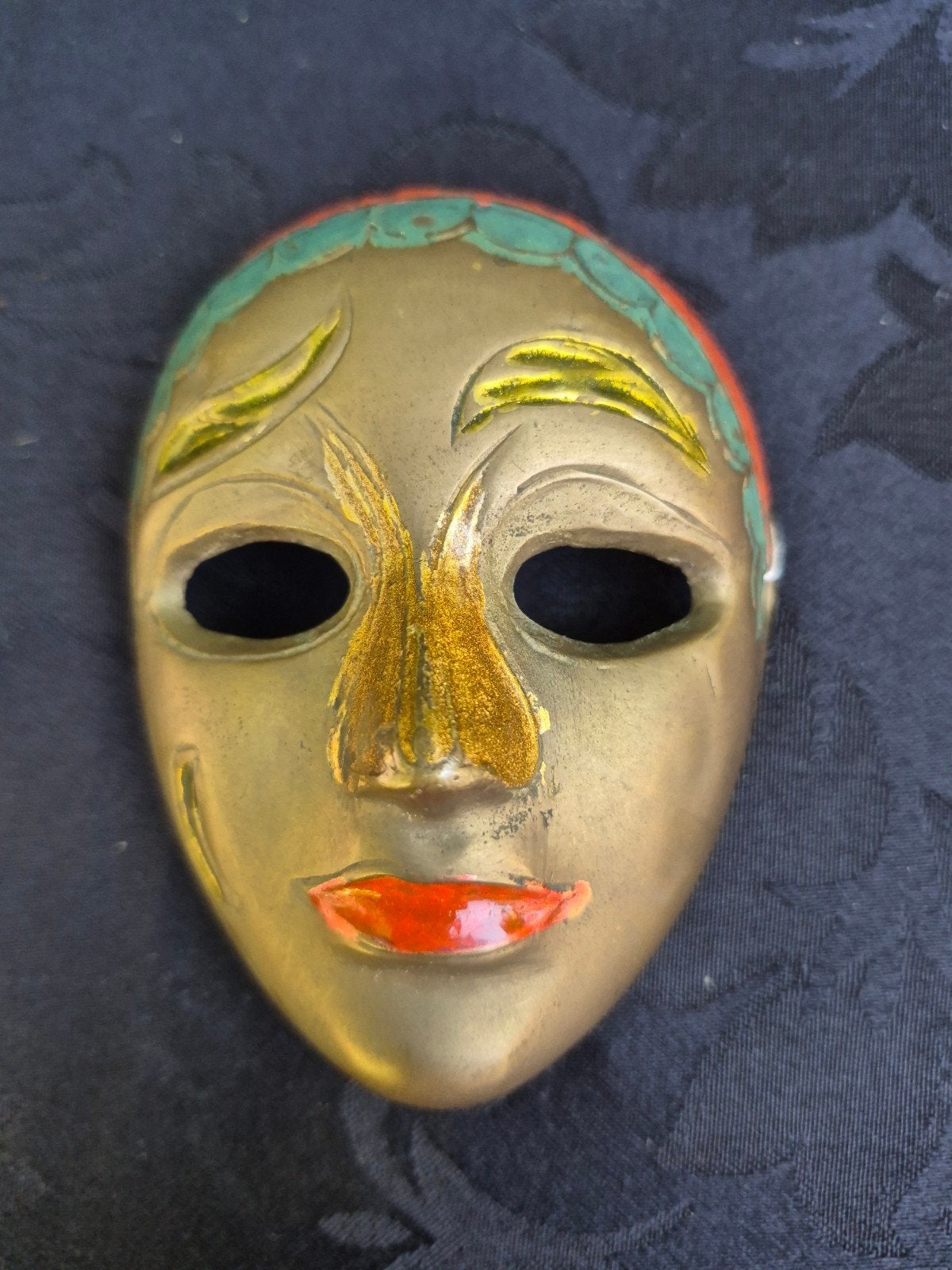 Vintage Klein Indiaas Masker - Handgemaakt, Ophalen of Verzenden