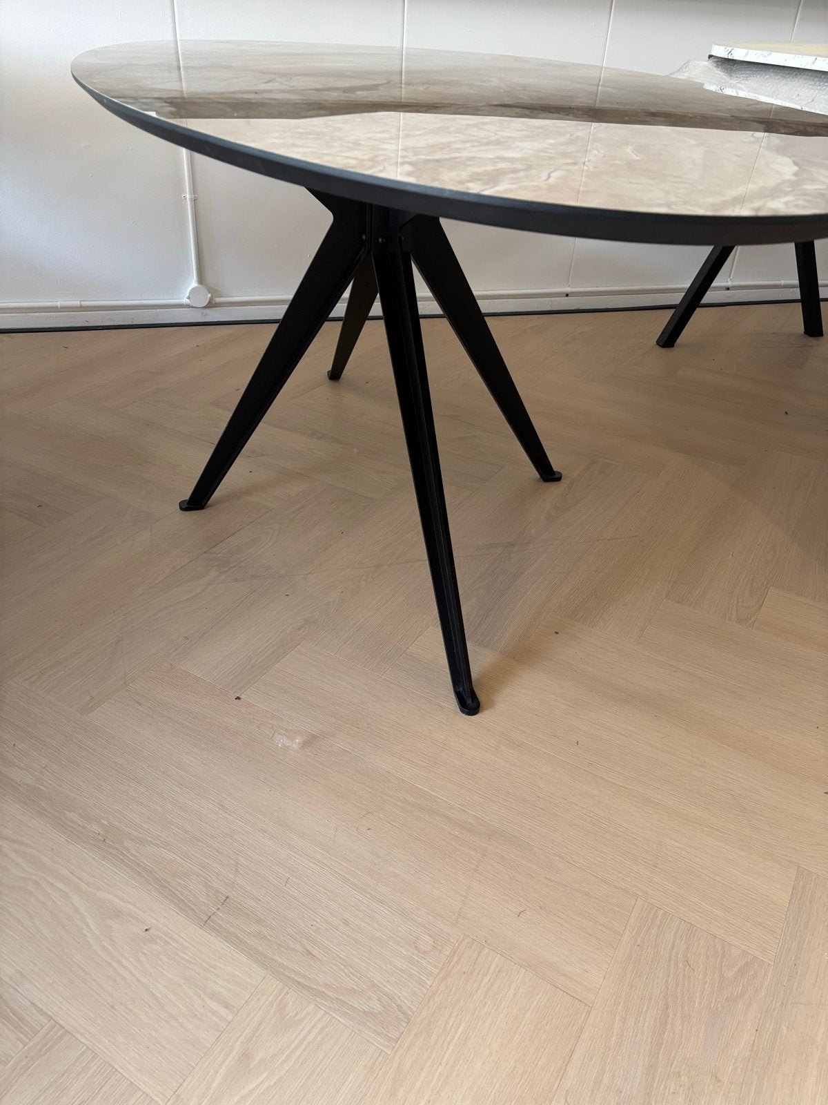 Outlet Tafel Ovaal 200x100 cm - Marmer Blad - Kas20 Outlet, Overige materialen, Vijf personen of meer, Ovaal, Nieuw