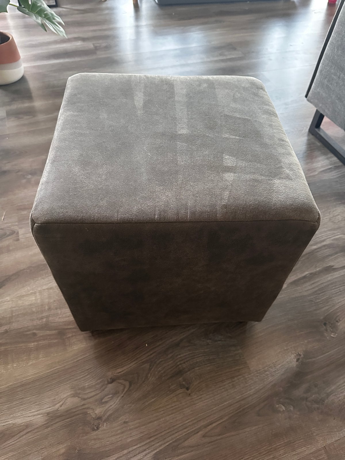 Hocker antraciet - 46x46x46 cm, Ophalen, Minder dan 50 cm, Vierkant, Minder dan 50 cm