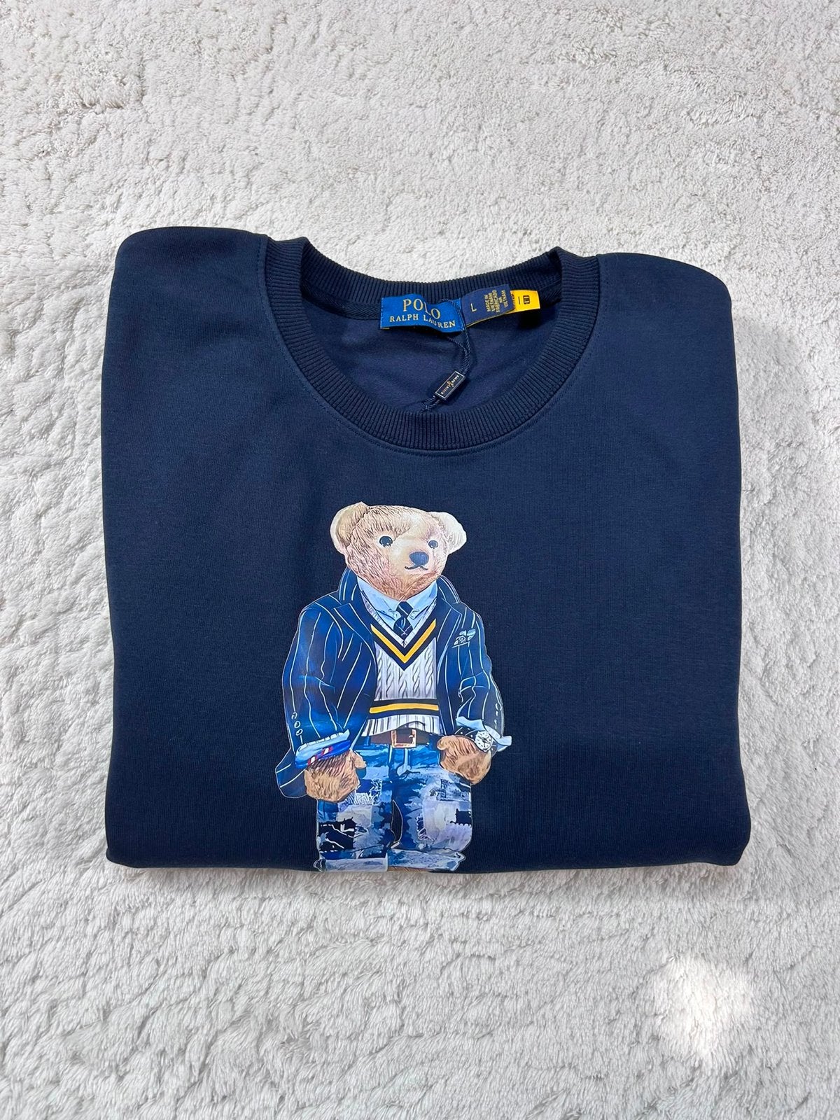 Nieuwe Polo Ralph Lauren Bear Sweater Maat M, Verzenden, Nieuw, Maat 48/50 (M), Blauw