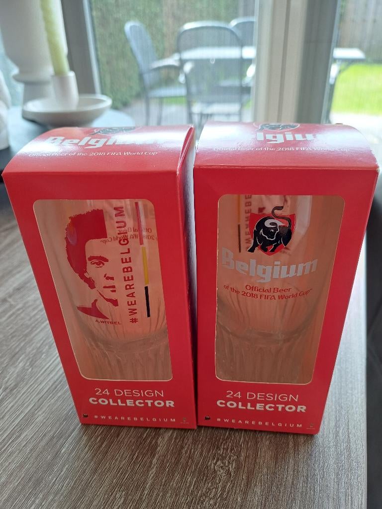 Collector Jupiler bier glas WK 2018 - België, Verzamelen, Biermerken, Ophalen of Verzenden, Zo goed als nieuw, Glas of Glazen