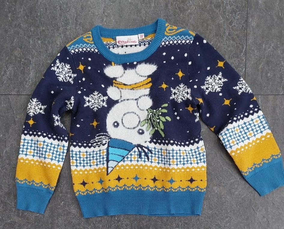 Efteling trui Pjotr sneeuwman maat 110/116, Verzamelen, Efteling, Ophalen of Verzenden, Zo goed als nieuw, Kleding