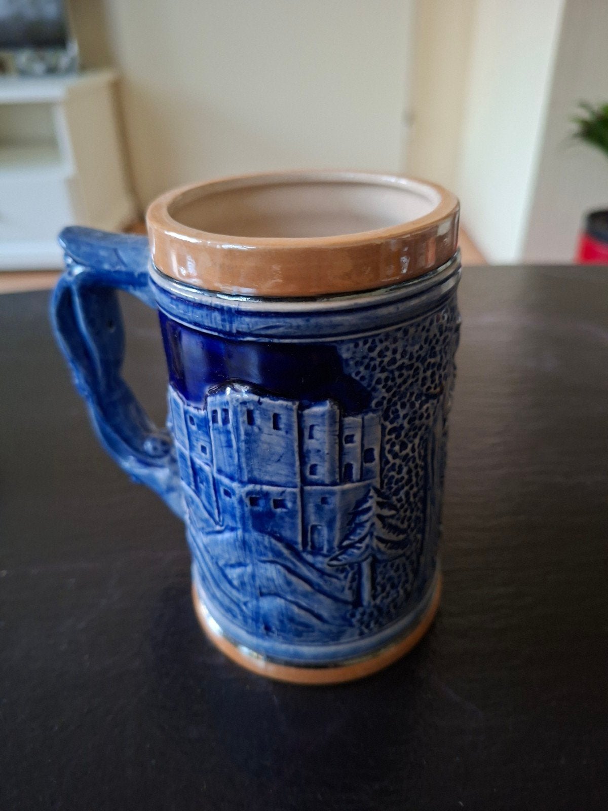 Kobaltblauw keramische bierpul, Antiek en Kunst, Ophalen of Verzenden