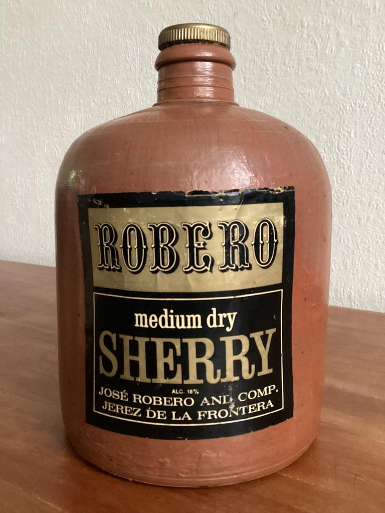 vintage ROBERO sherry kruik- nog afgesloten, Verzamelen, Spanje, Overige typen, Nieuw, Ophalen of Verzenden