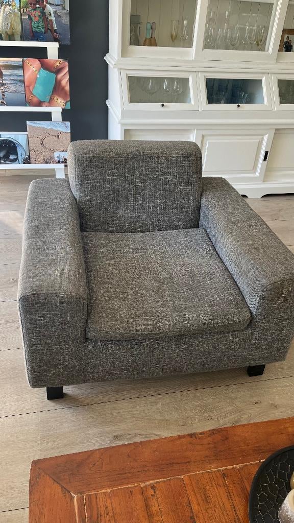 Grijze Fauteuil, Huis en Inrichting, Fauteuils, Ophalen, Gebruikt, 75 tot 100 cm, 75 tot 100 cm