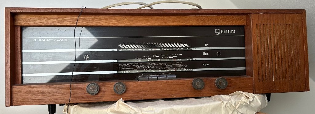 Philips 3-band plano radio uit 1967, Ophalen of Verzenden, Gebruikt, Radio