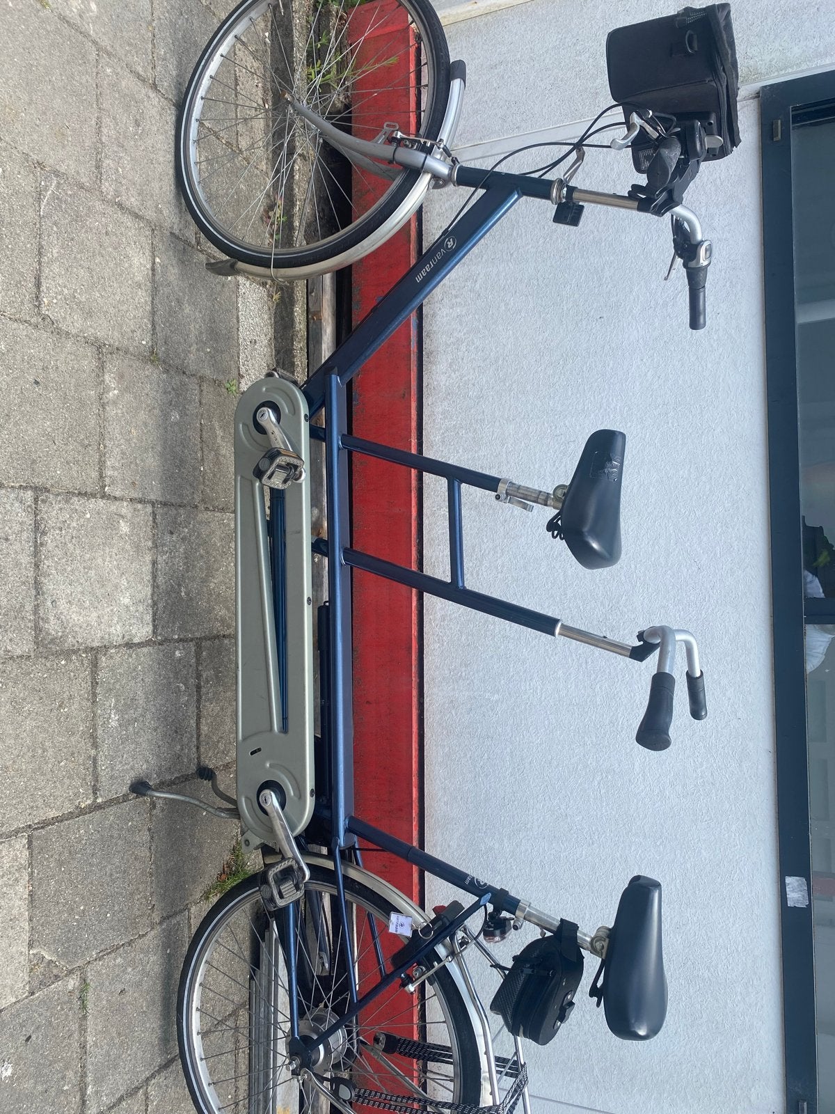 Comfortabele Van Raam tweepersoonsfiets - 8 versnellingen, Minder dan 10 versnellingen, Gebruikt, Velgrem, 47 tot 51 cm