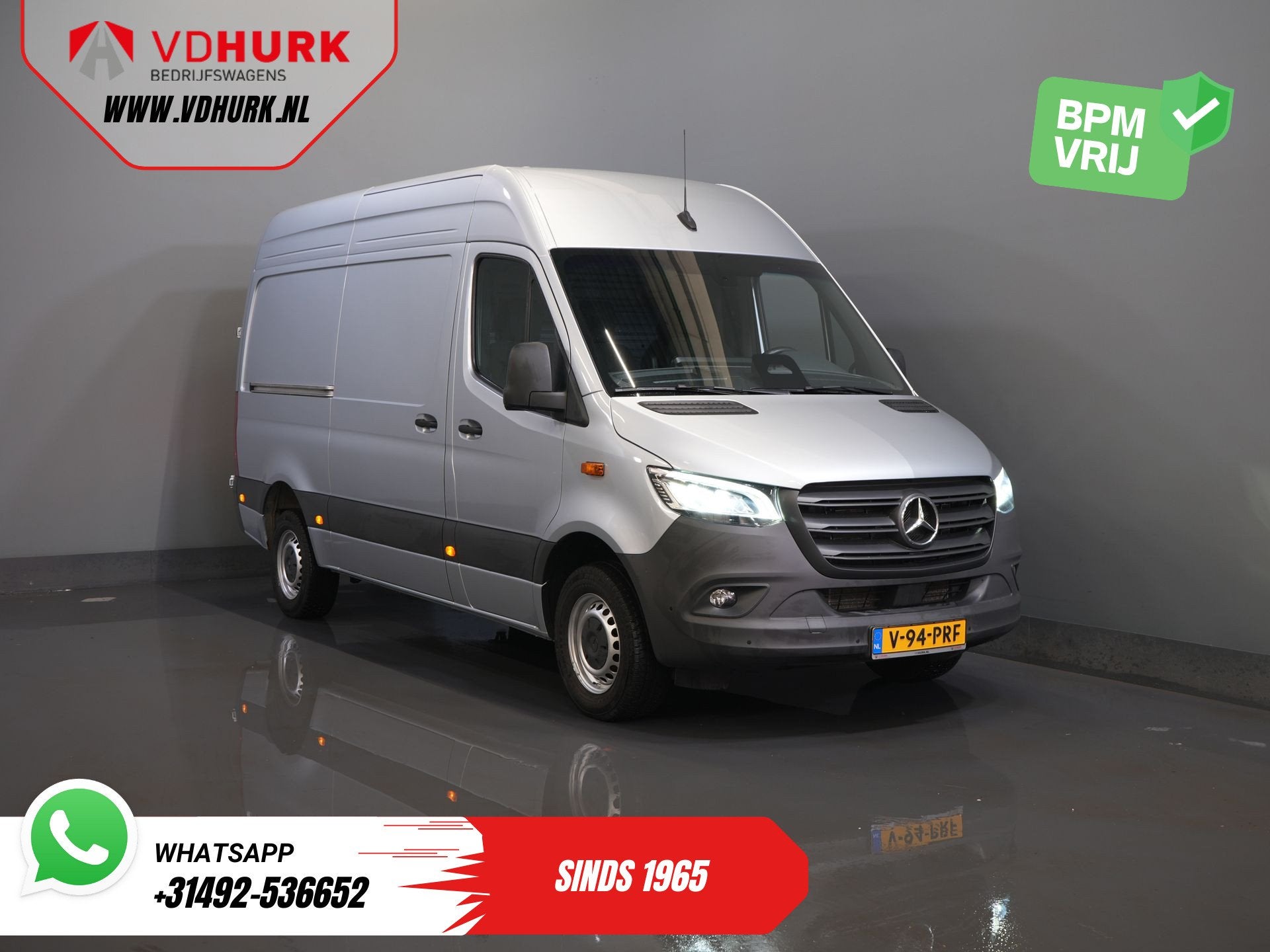 Mercedes-Benz Sprinter 317 CDI Aut. L2H2 LED/ Gev.Stoel/ Nav, Automaat, 4 cilinders, 2000 kg, Bedrijf