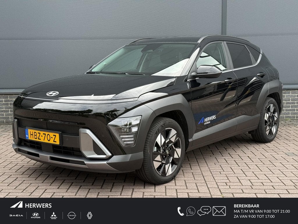 Hyundai Kona 1.6 GDI HEV Comfort Smart / Stoel+Stuur Verwarm, Stof, Euro 6, 2 kWh, Zwart