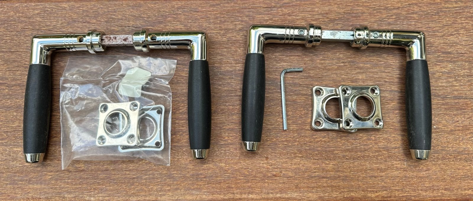 Deurklinkset Ton-model, Verzenden, Zo goed als nieuw, Chroom, Klink of Kruk