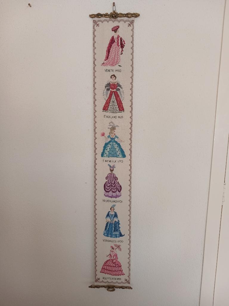 Schellekoord Klederdracht, Wandkleed - Vintage jaren 60-70, Ophalen of Verzenden, Gebruikt, Handborduren, Overige typen