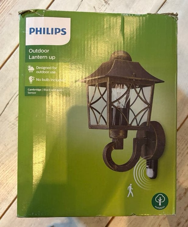 Philips buitenlamp met Sensor - Cambridge Nieuw!, Overige materialen, Bewegingssensor, Minder dan 50 watt, Wandlamp