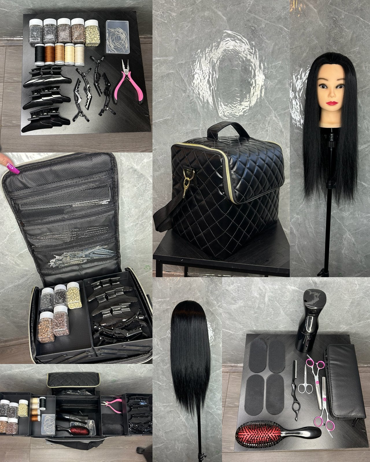 Nieuw startersset voor hair extensions plaatsen, kappers set, Ophalen of Verzenden, Nieuw, Pruik of Haarverlenging