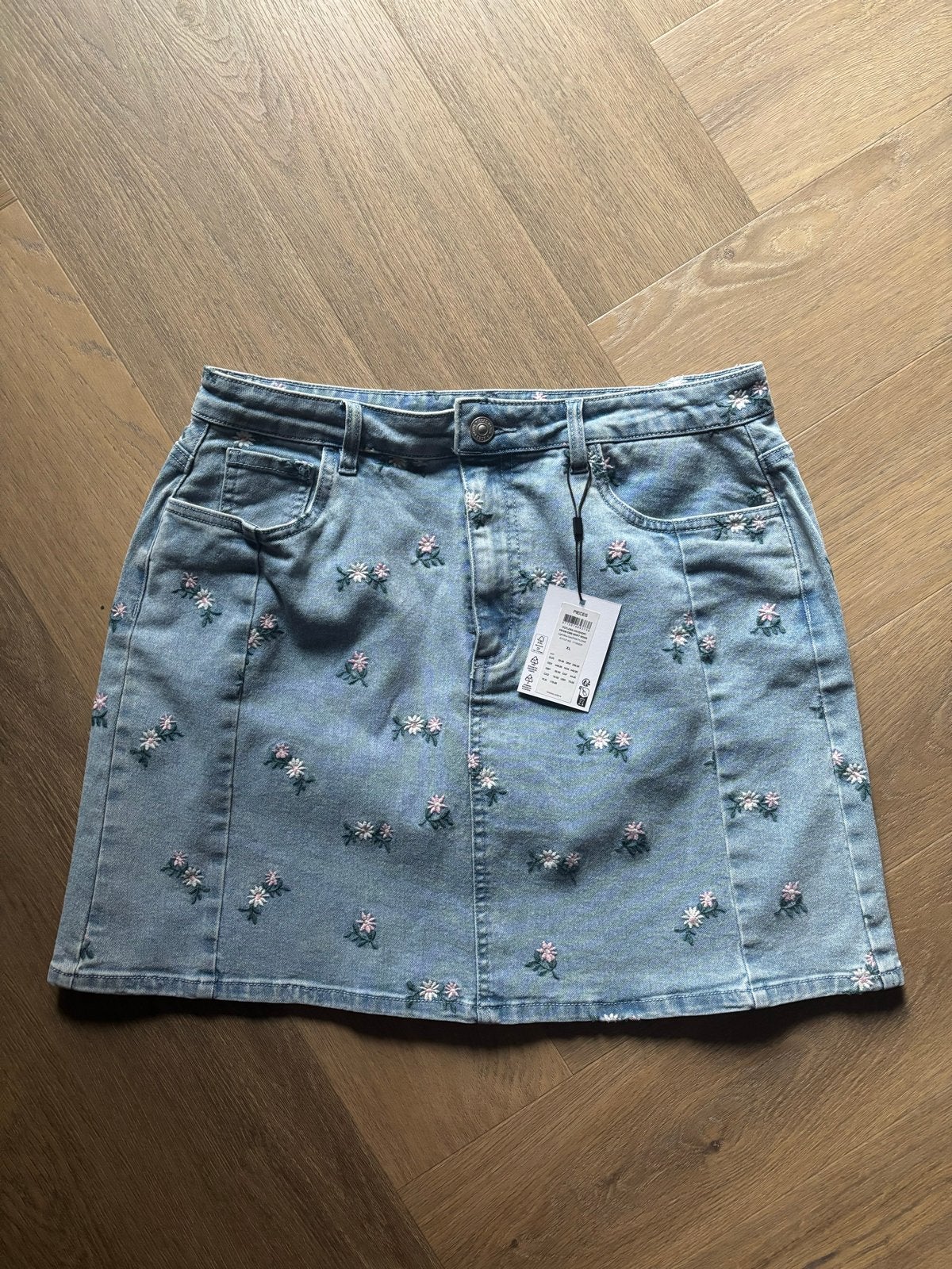 Pieces spijkerrokje Nieuw, Kleding | Dames, Blauw, Maat 46/48 (XL) of groter, Nieuw, Ophalen of Verzenden