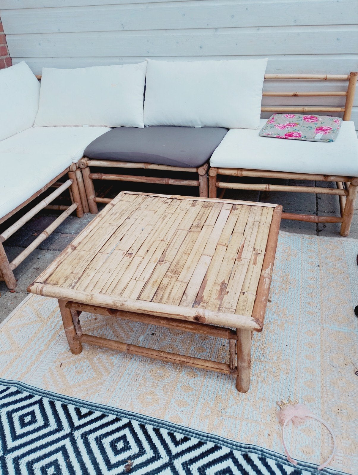 Tuinset bamboe, Tuin en Terras, Ligbedden, Ophalen, Gebruikt, Rotan